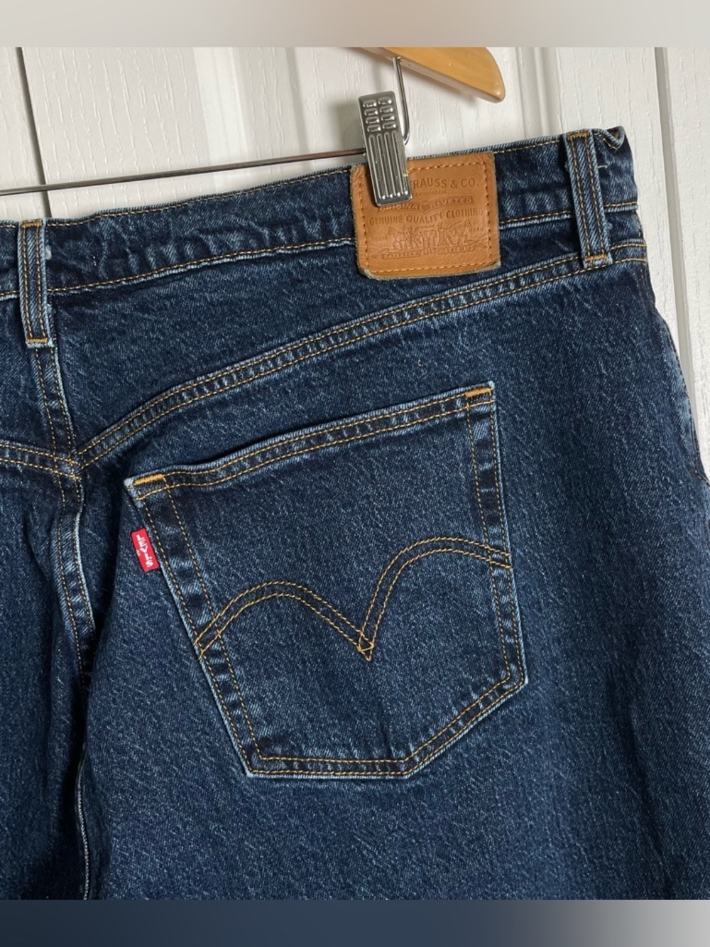 EUC Levi’s Premium Wedgie Straight Jeans Women’s 22W Blue Stretch Trendy Casual - Picture 8 of 16